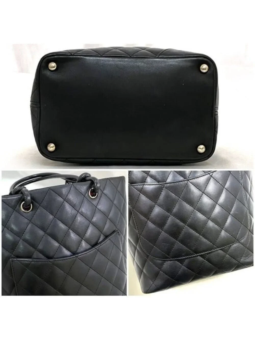 Chanel Tote Bag Black White Cambon - Picture 6 of 10